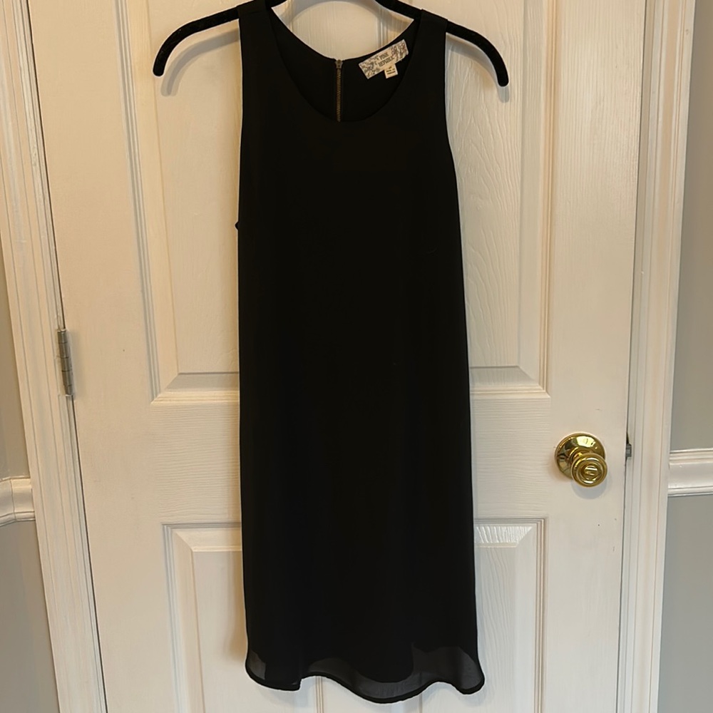 Black flowy mini dress